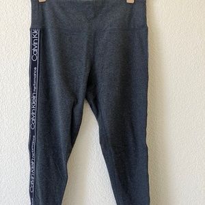 Calvin Klein Performance Women Stretch Pants Gray Large Pre owned